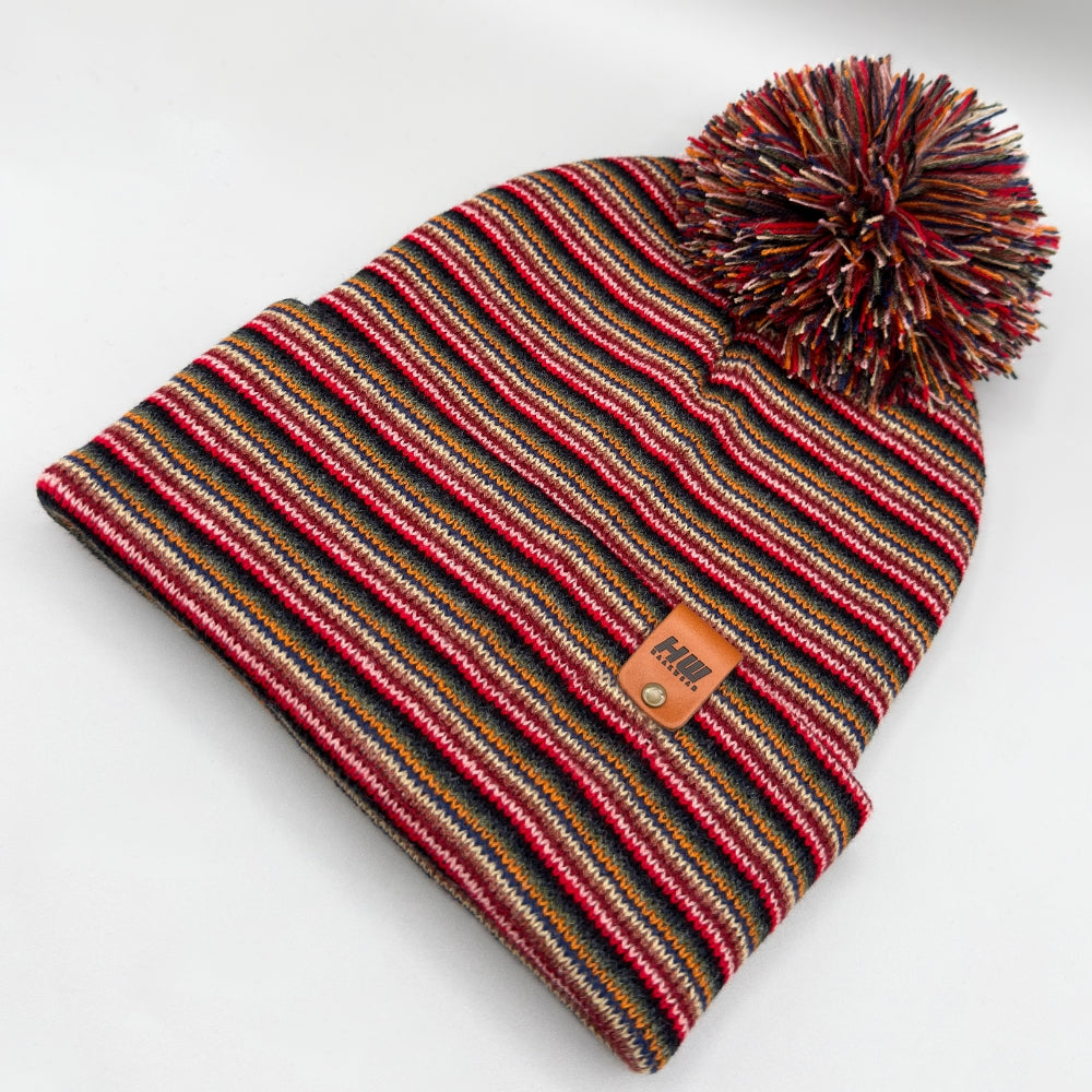 Haakwear Traditional Pom Pom Beanie — Multi Color