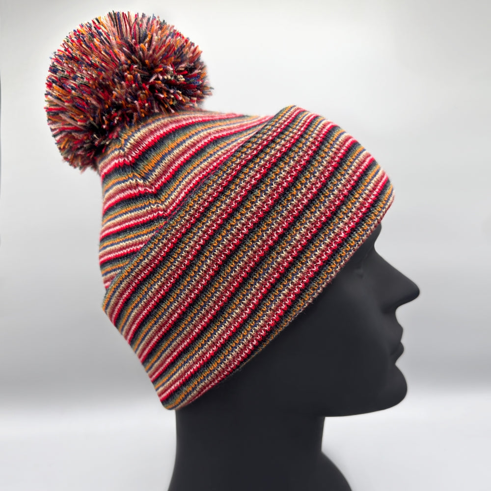 Haakwear Traditional Pom Pom Beanie — Multi Color