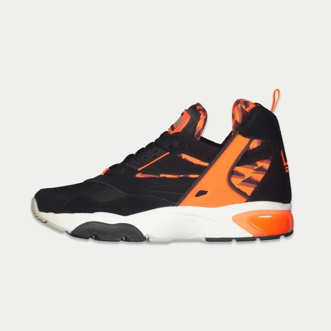 LA Gear Men's Turbo Light-Up Mid Sneaker | Black x Neon Red