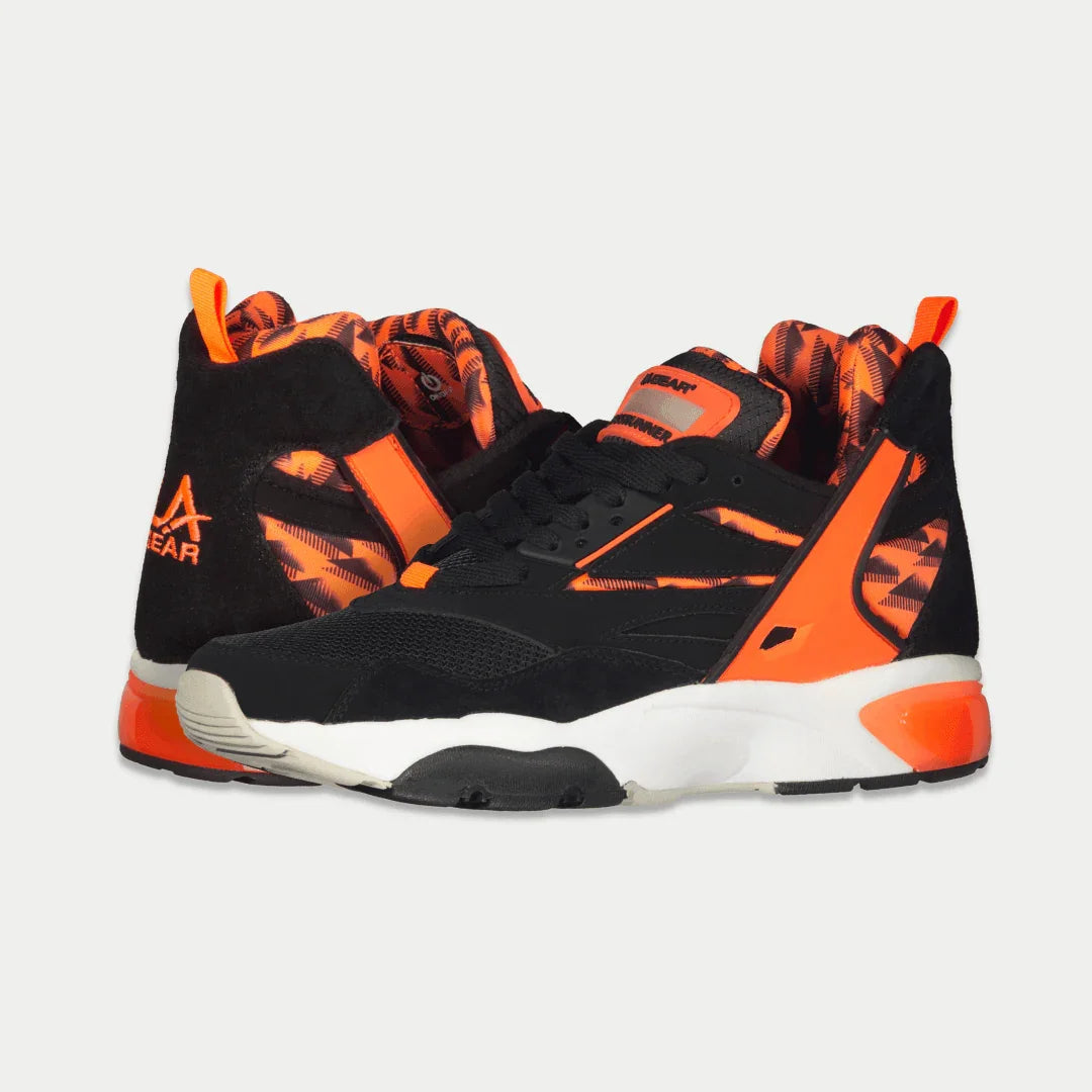 LA Gear Men's Turbo Light-Up Mid Sneaker | Black x Neon Red